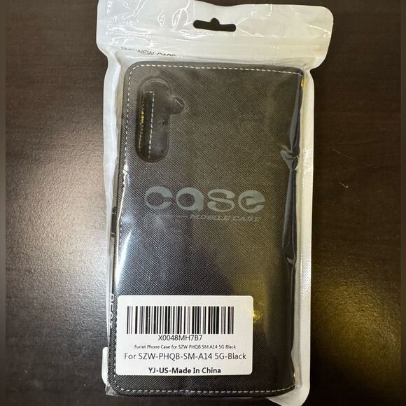 Samsung Galaxy A14 M14 5G Wallet Case Floral Wristlet Black Card Holder FC5 - Picture 2 of 8